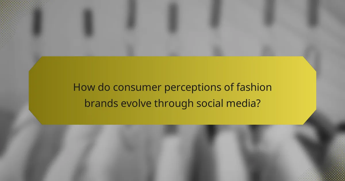 How do consumer perceptions of fashion brands evolve through social media?