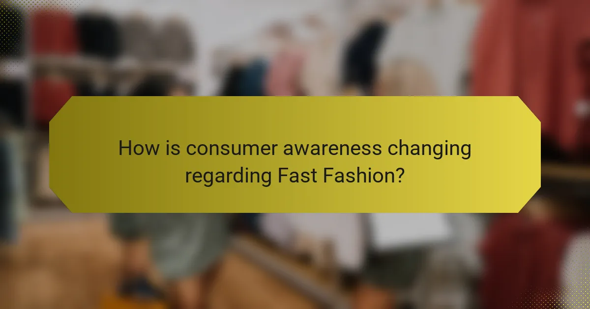 How is consumer awareness changing regarding Fast Fashion?