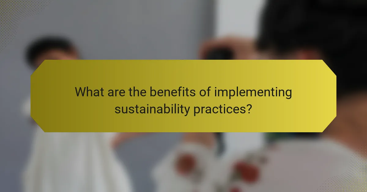 What are the benefits of implementing sustainability practices?