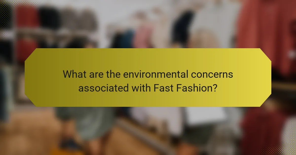 What are the environmental concerns associated with Fast Fashion?