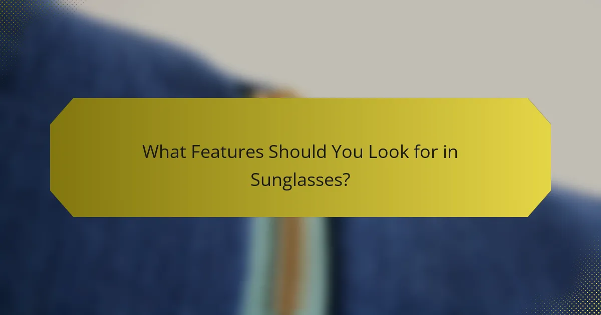 What Features Should You Look for in Sunglasses?