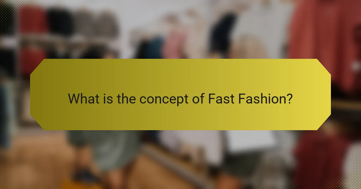What is the concept of Fast Fashion?