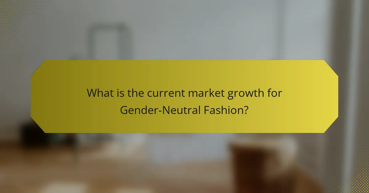 What is the current market growth for Gender-Neutral Fashion?